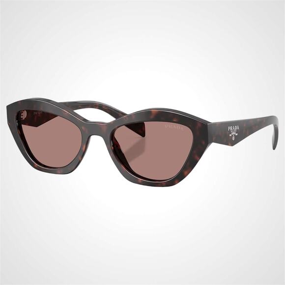 New PRADA Sunglasses Brown Root Tortoise Butterfly Brown Lens
